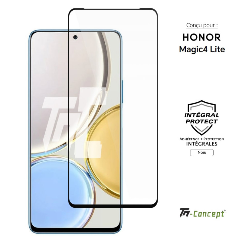 Honor Magic 4 Lite - Verre trempé intégral Protect - Noir - TM Concept® - image couverture