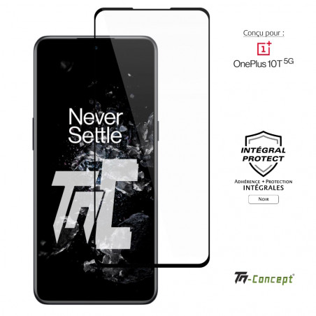 OnePlus 10T - Verre trempé intégral Protect - Noir - TM Concept® - image couverture