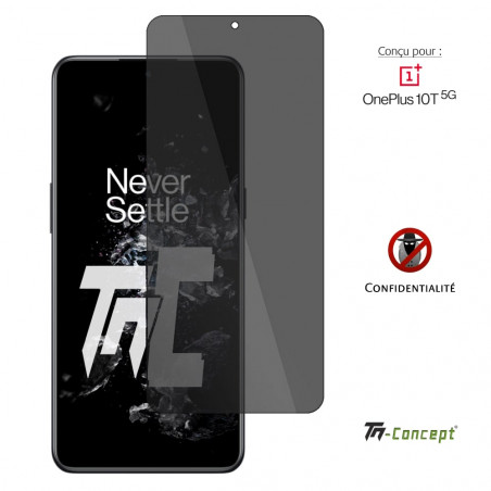 OnePlus 10T - Verre trempé Anti-Espions - TM Concept® - image couverture