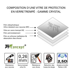 Samsung Galaxy Core Plus - Vitre de Protection Crystal - TM Concept®