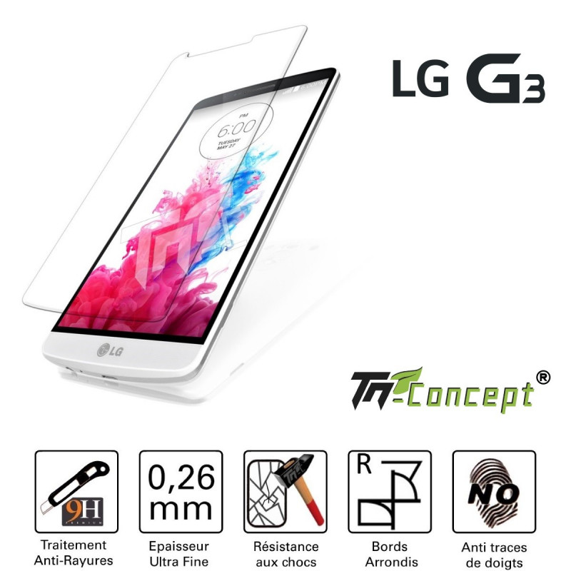 LG G3 - Vitre de Protection Crystal - TM Concept®