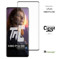 Vivo X80 Pro - Verre trempé 3D incurvé - TM Concept® - image couverture