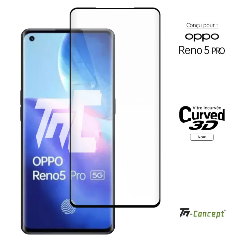 Oppo Reno 5 Pro - Verre trempé 3D incurvé - TM Concept® - image couverture
