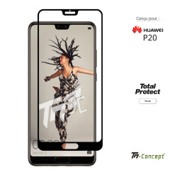 Huawei P20 - Vitre de Protection - Total Protect - TM Concept® - Noir - image couverture
