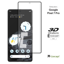 Google Pixel 7 Pro - Verre trempé incurvé 3D UltraSonic - TM Concept® - image couverture