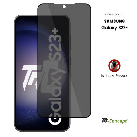 Samsung Galaxy S23 Plus - Verre trempé Anti-Espions - Intégral Privacy - TM Concept® - image couverture