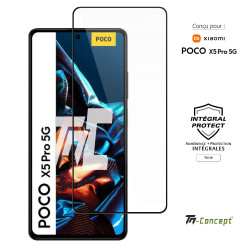 Xiaomi Poco X5 Pro - Verre trempé intégral Protect - Noir - TM Concept® - image couverture