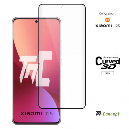 Xiaomi 12S - Verre trempé 3D incurvé - TM Concept® - image couverture Xiaomi 12S - Verre trempé 3D incurvé - TM Concept® - image couverture