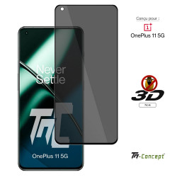 OnePlus 11 5G - Verre trempé 3D Privacy (teinté anti-espion) - TM Concept® - image couverture