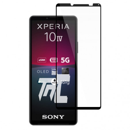 Sony Xperia 10 IV - Verre trempé intégral Protect - Noir - TM-Concept® - image principale