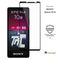 Sony Xperia 10 IV - Verre trempé intégral Protect - Noir - TM Concept® - image couverture