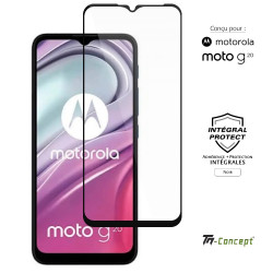 Motorola Moto G20 - Verre trempé intégral Protect - Noir - TM Concept® - image couverture