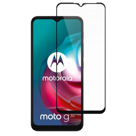 Motorola Moto G30 - Verre trempé intégral Protect - Noir - TM-Concept® - image principale