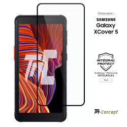 Samsung Galaxy Xcover 5 - Verre trempé intégral Protect - Noir - TM Concept® - image couverture