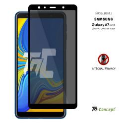 Samsung Galaxy A7 (2018) - Verre trempé Anti-Espions - Intégral Privacy - TM Concept® - image couverture