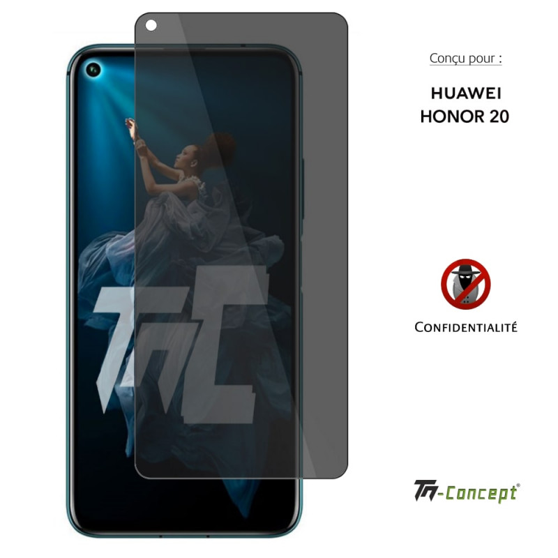 Huawei Honor 20 - Verre trempé Anti-Espions - TM Concept® - image couverture