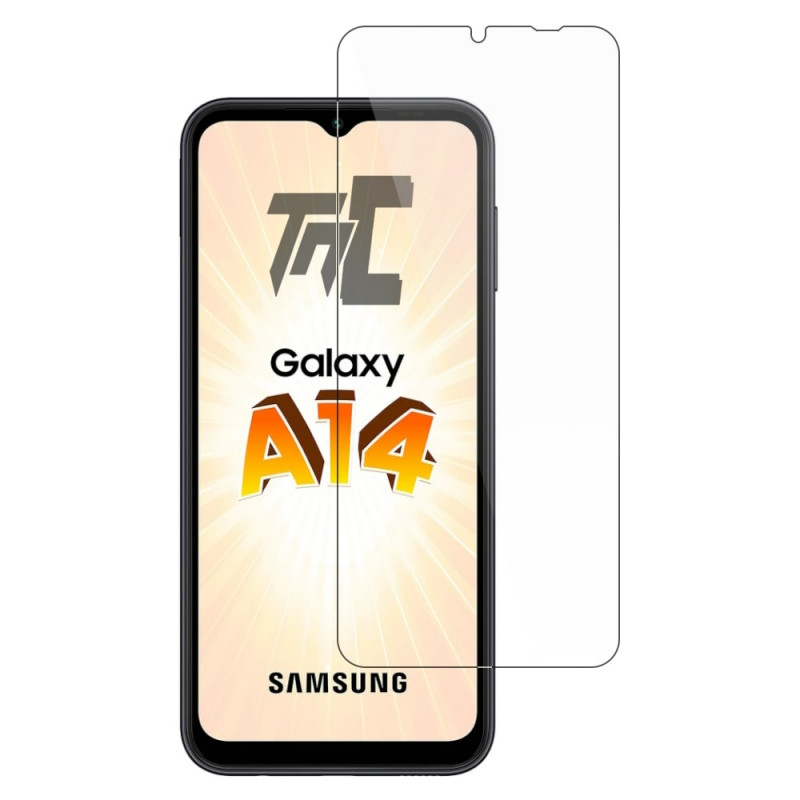 Protège écran sur mesure TM CONCEPT Verre trempé teinté - Samsung A14 - Noir