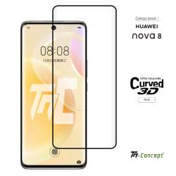 Huawei Nova 8 - Verre trempé 3D incurvé - Noir - TM Concept® - image couverture