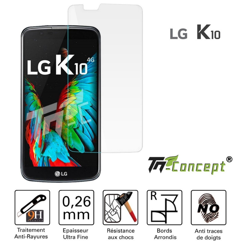 LG K10 - Vitre de Protection Crystal - TM Concept®