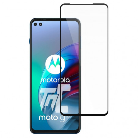 Motorola Moto G100 - Verre trempé intégral Protect - Noir - TM-Concept® - image principale