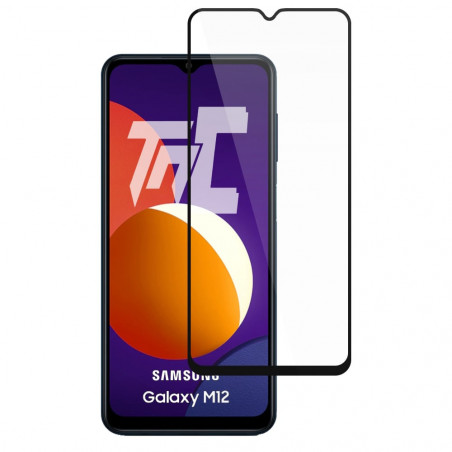 Samsung Galaxy M12 - Verre trempé intégral Protect - Noir - TM-Concept® - image principale