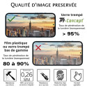Samsung Galaxy M22 - Verre trempé intégral Protect - Noir - TM-Concept® - Transparence