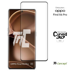 Oppo Find X6 Pro - Verre trempé 3D incurvé - Noir - TM Concept® - image couverture