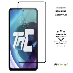 Samsung Galaxy A81 - Verre trempé intégral Protect - Noir - TM Concept® - image couverture