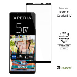 Sony Xperia 5 IV - Verre trempé intégral Protect - Noir - TM Concept® - image couverture