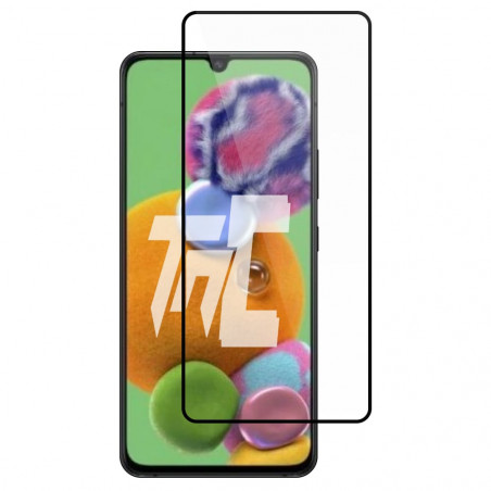 Samsung Galaxy A91 - Verre trempé intégral Protect - Noir - TM-Concept® - image principale