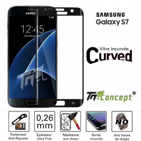Samsung Galaxy S7 - Vitre de Protection 3D Curved - TM Concept®