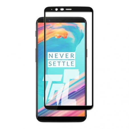 OnePlus 5T - Verre trempé intégral avec cadre Noir - TM-Concept® - image principale