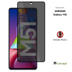 Samsung Galaxy M51 - Verre trempé Anti-Espions - Intégral Privacy - TM Concept® - image couverture