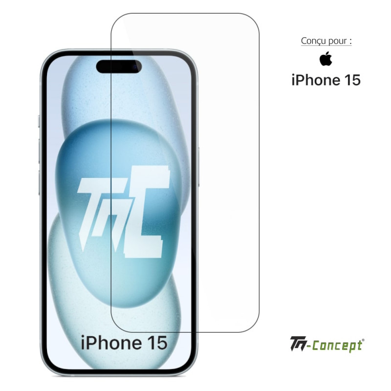 Apple iPhone 15 - Verre trempé TM Concept® - Gamme Standard Premium - image couverture
