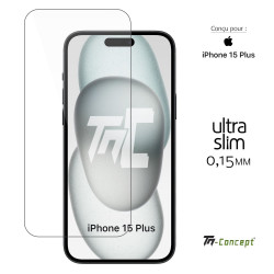 Apple iPhone 15 Plus - Verre trempé Ultra Slim 0,15 mm - TM Concept® - image couverture
