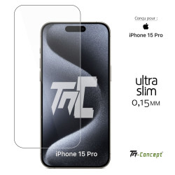 Apple iPhone 15 Pro - Verre trempé Ultra Slim 0,15 mm - TM Concept® - image couverture