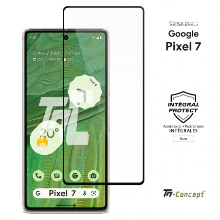 Google Pixel 7 - Verre trempé intégral Protect - Noir - TM Concept® - image couverture