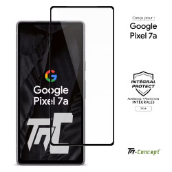 Google Pixel 7a - Verre trempé intégral Protect - Noir - TM Concept® - image couverture