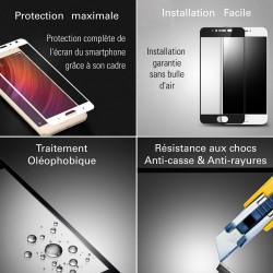 HTC U12+ Vitre protection intégrale - verre trempé avec cadre Noir - TM Concept® - caractéristiques