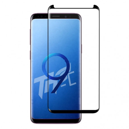 Samsung Galaxy S9+ Verre trempé incurvé 3D Silicone - TM-Concept® - image principale