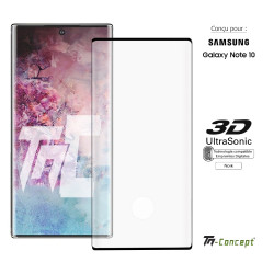 Samsung Galaxy Note 10 - Verre trempé 3D Curved - Ultrasonic - TM Concept® - image couverture