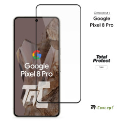 Google Pixel 8 Pro - Verre trempé intégral avec cadre Noir - TM Concept® - image couverture