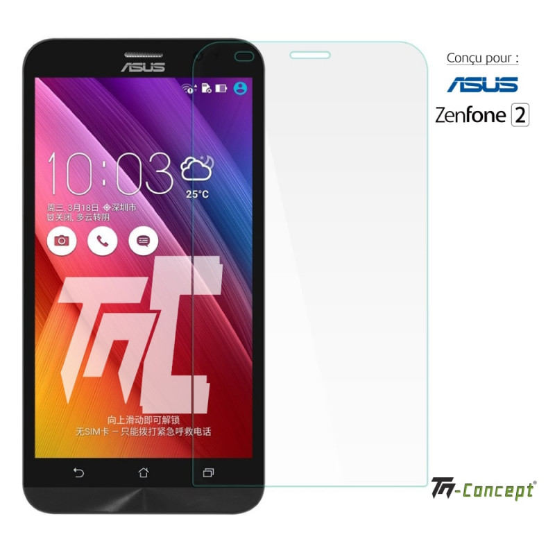 Asus Zenfone 2 - Vitre de Protection Crystal - TM Concept® - image couverture