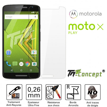 Motorola Moto X Play - Vitre de Protection en verre trempé Crystal - TM Concept®