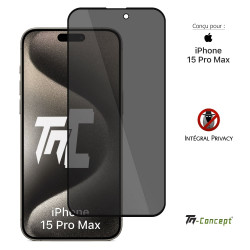Apple iPhone 15 Pro Max - Verre trempé Anti-Espions - Intégral Privacy - TM Concept® - image couverture