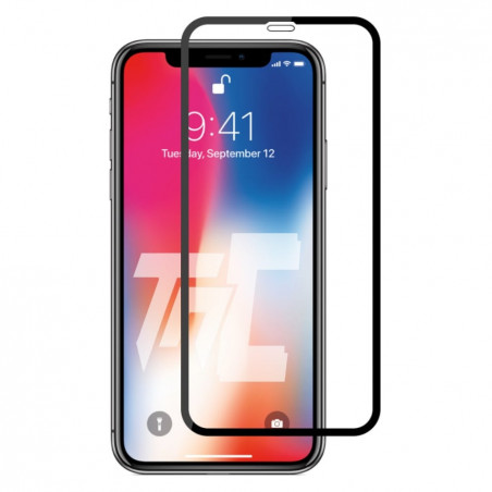 Apple iPhone X - Verre trempé intégral Protect Noir - adhérence 100% nano-silicone - TM-Concept® - image principale