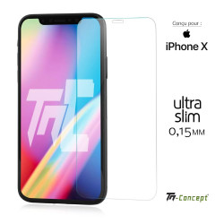 Apple iPhone X - Verre trempé Ultra Slim 0,15 mm - TM Concept® - image couverture