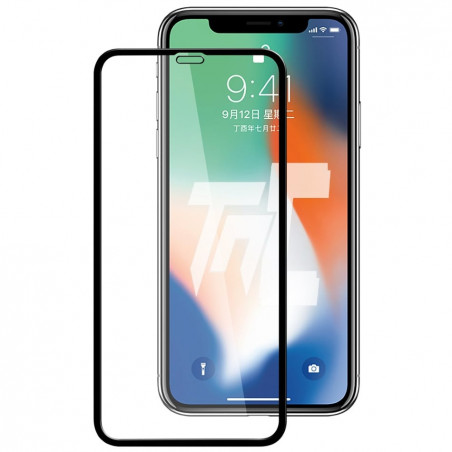 Apple iPhone XS Max - Verre trempé intégral Protect Noir - adhérence 100% nano-silicone - TM-Concept® - image principale