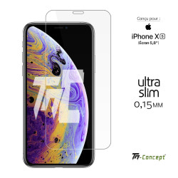 Apple iPhone XS - Verre trempé Ultra Slim 0,15 mm - TM Concept® - image couverture