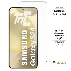 Samsung Galaxy S24 - Verre trempé intégral Protect - Noir - TM Concept® - image couverture